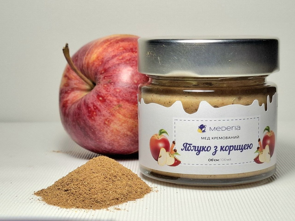 Мед кремований "Яблуко з корицею"