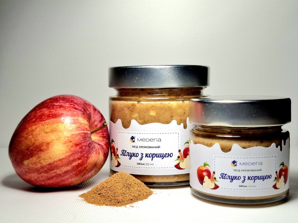 Мед кремований "Яблуко з корицею"