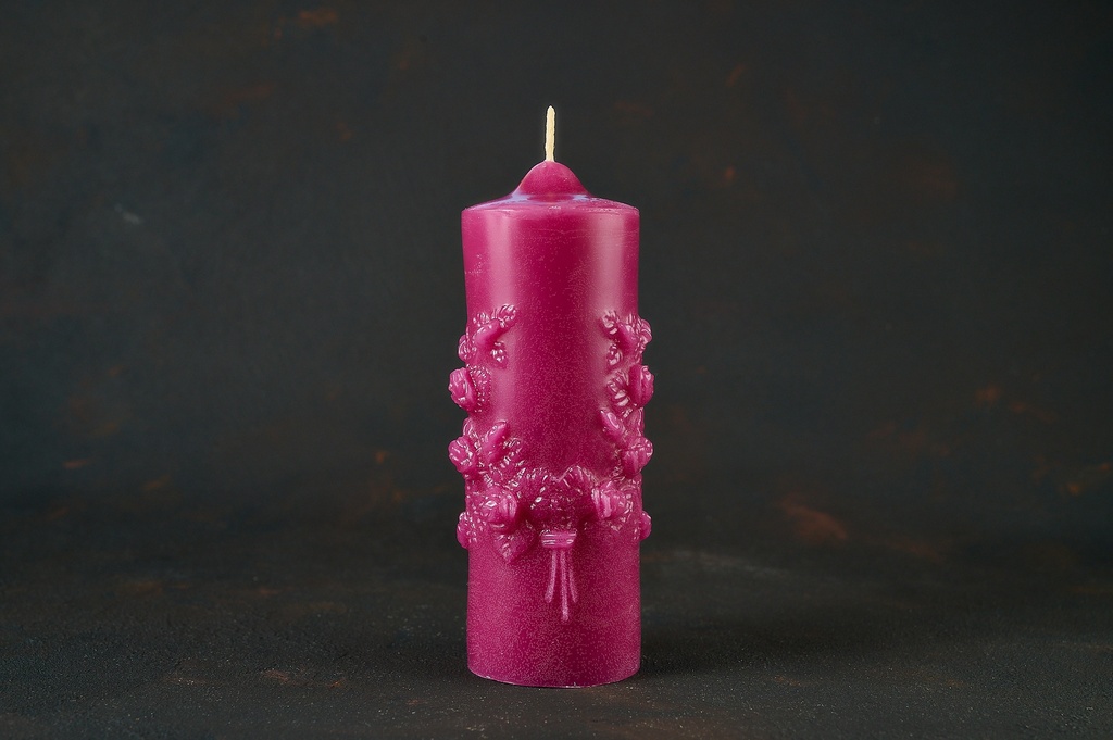 Свічка з бджолиного воску "Весняні квіти",150г