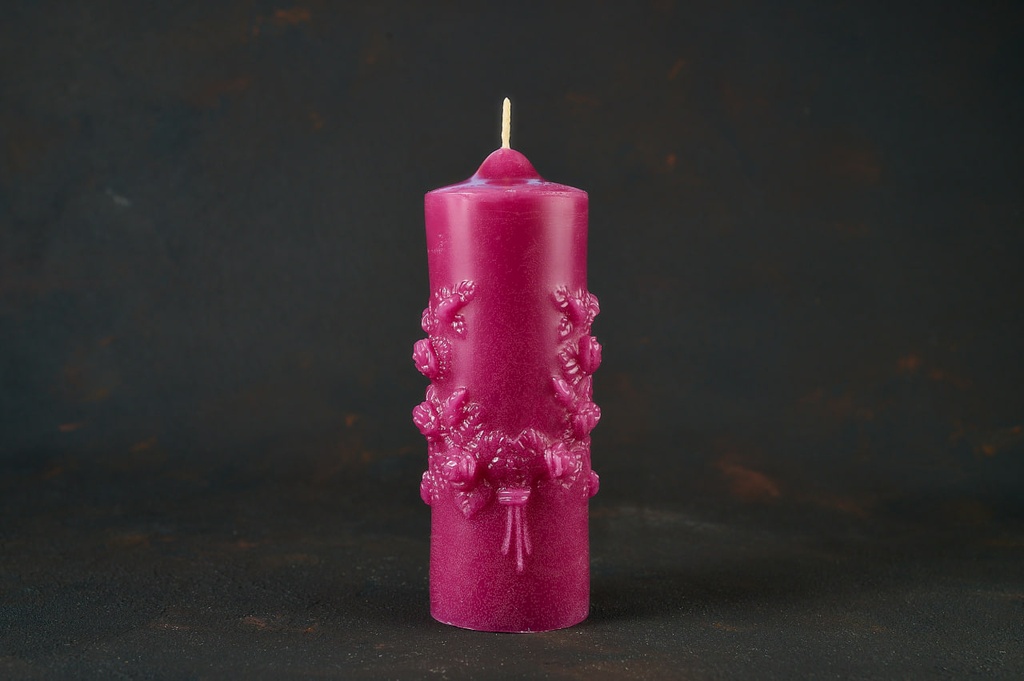 Свічка з бджолиного воску "Весняні квіти"