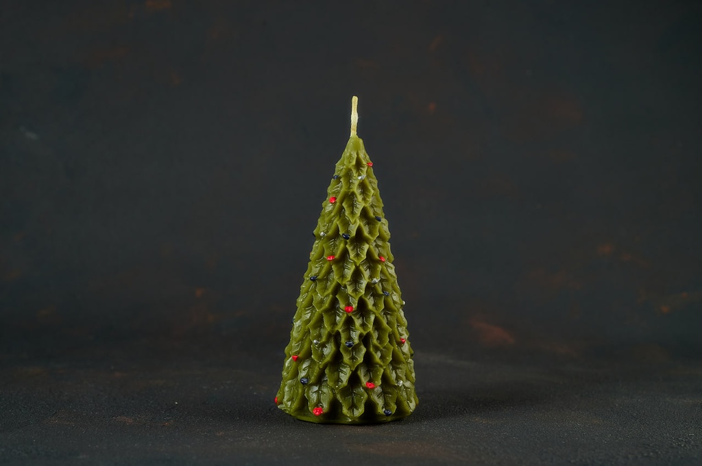 Свічка з бджолиного воску, "Ялинка"